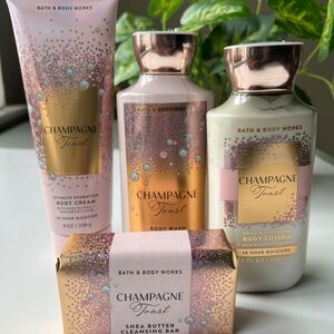 Bath & Body Works Champagne Toast 4 piece set. NWT